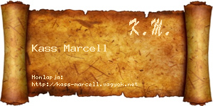Kass Marcell névjegykártya